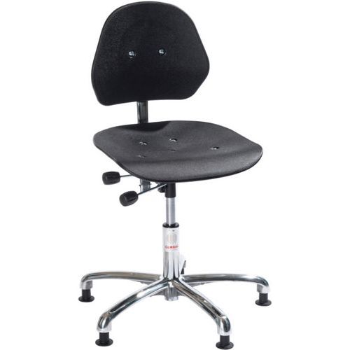 Sedia da officina Solid-Media-Piedini-Nero,