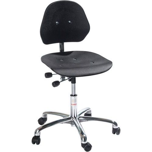 Sedia da officina solida-Similpelle-Bassa-Nera,