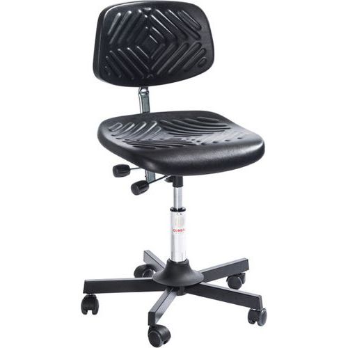 Sedia da officina Prestige-Media-Acciaio-Nero,