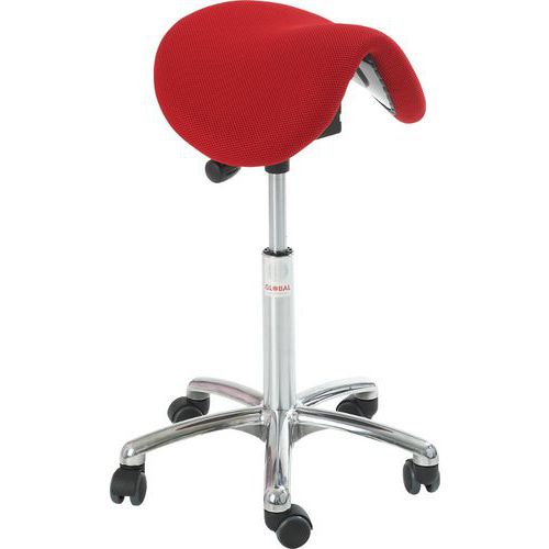 Sedia Dalton Easy-tessuto 3D-Bassa-Rosso,