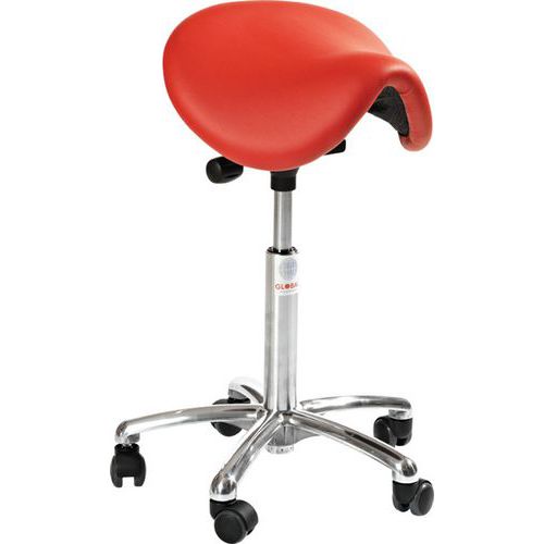 Sedia Dalton Easy-Similpelle-Bassa-Rosso,