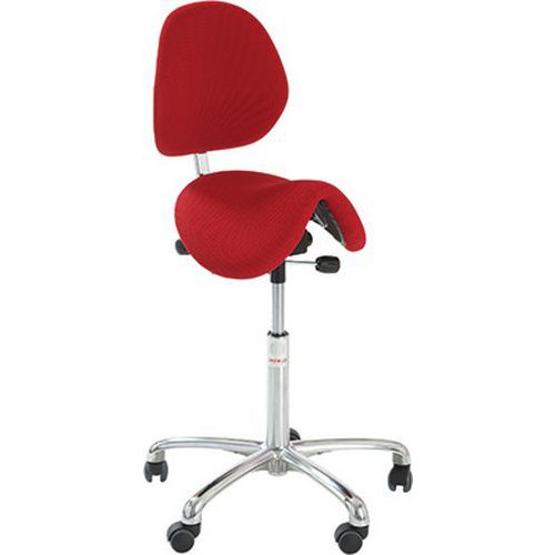 Sedia Dalton Euromatic-Tessuto 3D-Alta-Rosso,