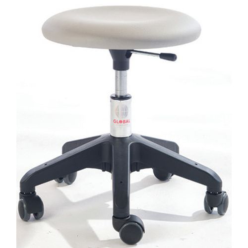 Sgabello Beta Octopus-Similpelle-Basso-Grigio,