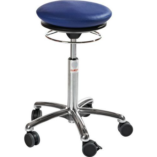 Sgabello Pilates-Similpelle-Medio-Blu,