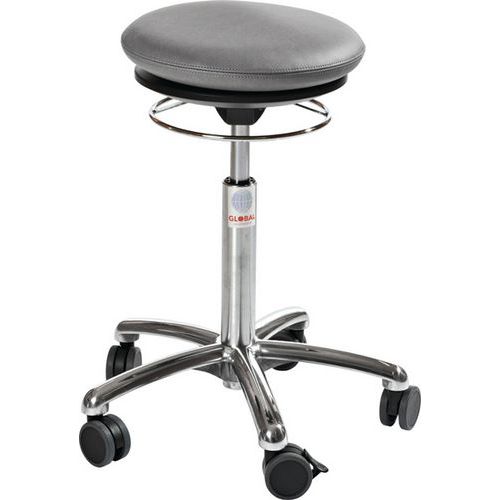 Sgabello Pilates-Similpelle-Medio-Grigio,