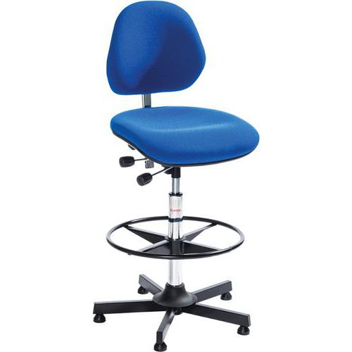 Sedia Aktiv-Tessuto-Alta-Piedini-Acciaio-Blu,