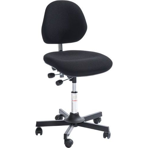 Sedia Aktiv-Tessuto-Bassa-con rotelle-acciaio-Nero,