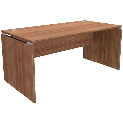 Scrivania diritta piede a pannello L 160 noce Square,