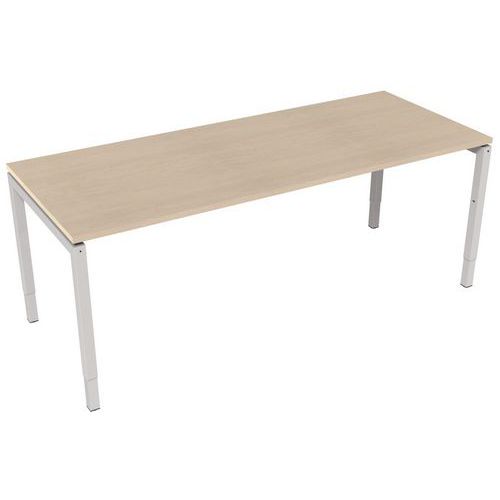 Scrivania regolabile a manovella 200 cm - Acero,