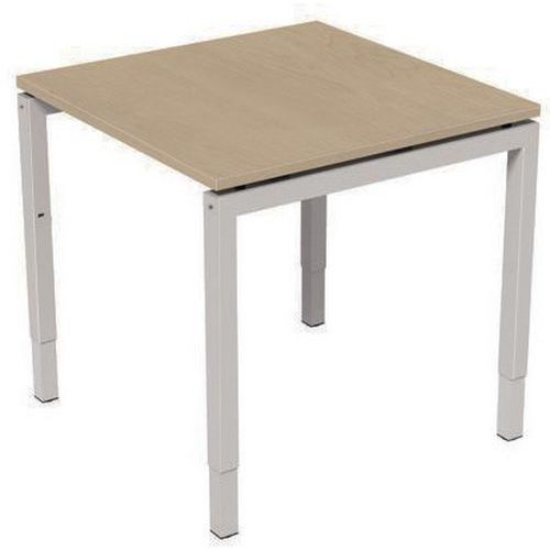 Scrivania regolabile a manovella 80 cm - Acero,