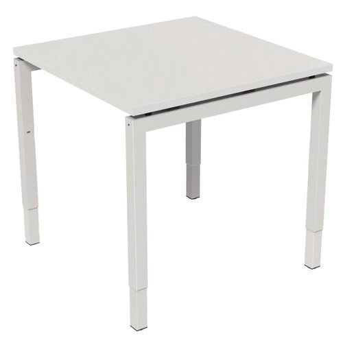 Scrivania regolabile a manovella 80 cm - Bianca,