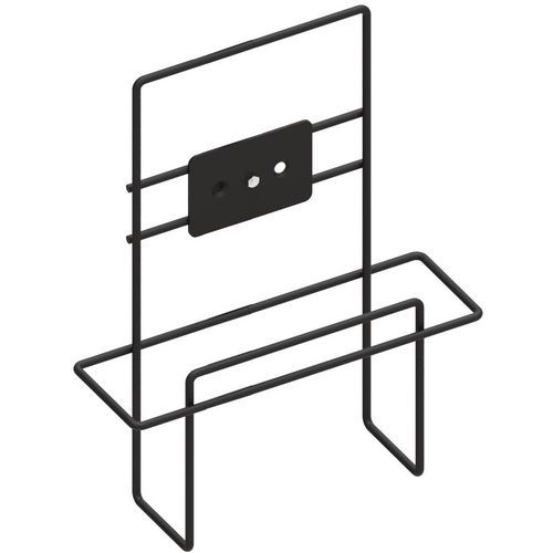 Supporto aggiuntivo per portabrochure A4 in acciaio nero,