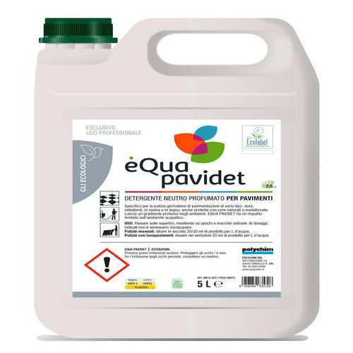 Detergente per pavimentazioni EQUA PAVIDET 5 L,