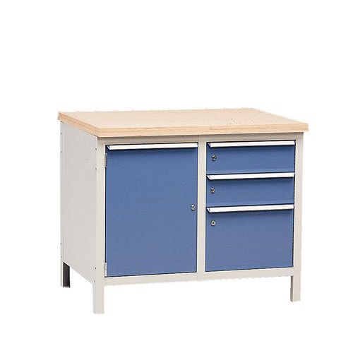 Banco Senza Piani 3 Cassetti + 1 Anta TE,