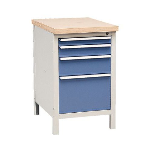 Banco Senza Piani 4 Cassetti E Chiusura Centralizzata,