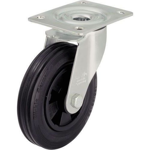 Ruota Girevole D=250Mm P=295Kg Caoutchou corpo polipro.,