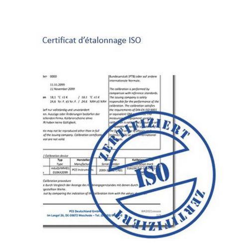 Certificato di calibrazione ISO,