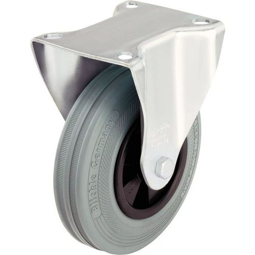 Rotella Fissa D=80mm P=50Kg rivest. Caucciù no marcatura,