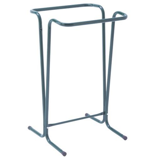 Portasacco per pattumiera fisso da 100-110 litri, struttura tubolare in acciaio verde,