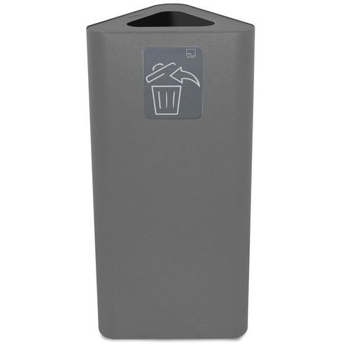 Pure gettacarte triangolare 60 LT con pittogramma Grigio,