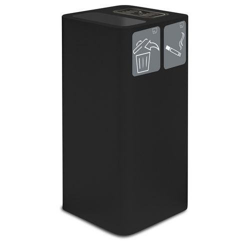 Pure posacenere gettacarte 50 LT con 2 pittogrammi nero,