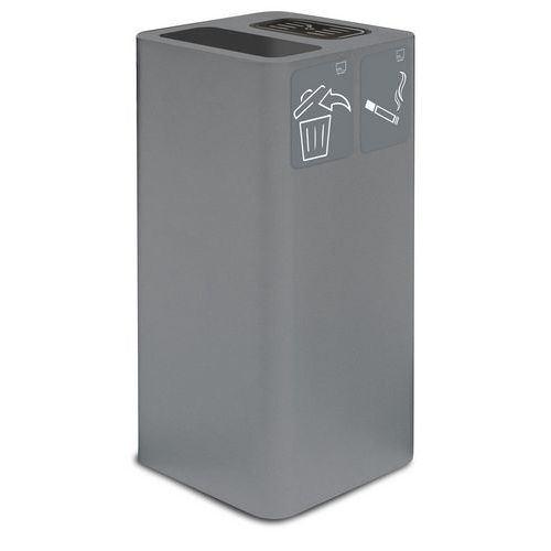 Pure posacenere gettacarte 50 LT con 2 pittogrammi grigio,