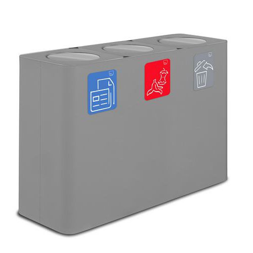 Pure gettacarte basculante 300 LT 5 pittogrammi grigio,