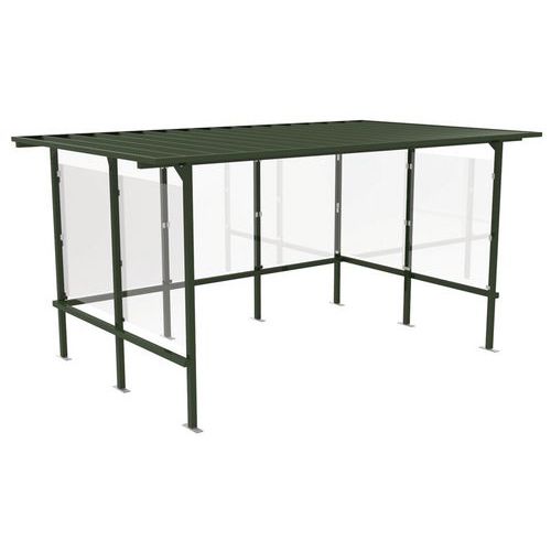 Riparo per fumatori Beaufortain 4,05x2,44 m verde pino,