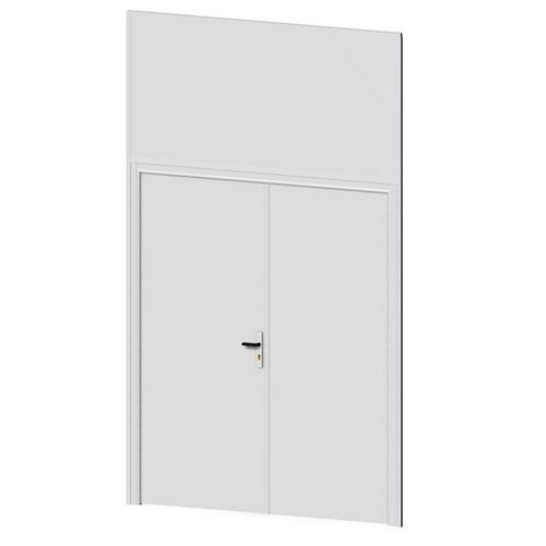Porta Doppia A Battente Piena Melaminico H. 30 30 mm Bianco,