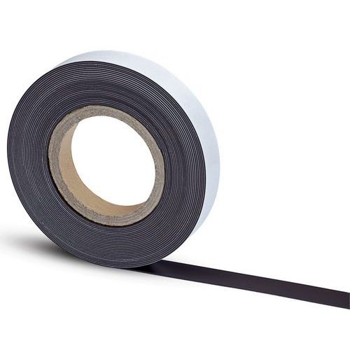 Nastro magnetico autoadesivo 10m x 25mm x 1mm nero - Maul,