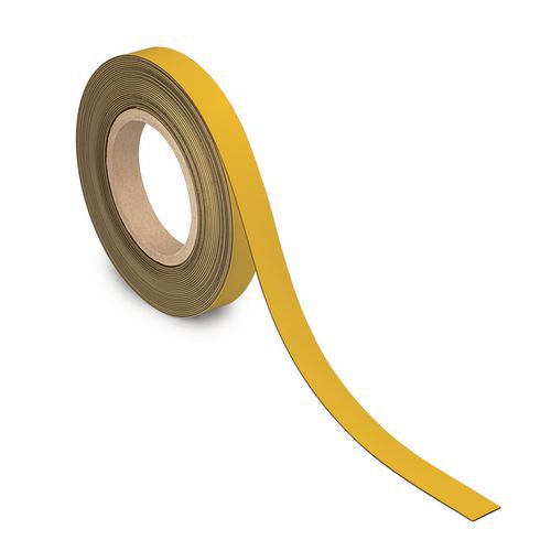 Nastro di segnalazione scrivibile magnetico 20mm-Giallo,