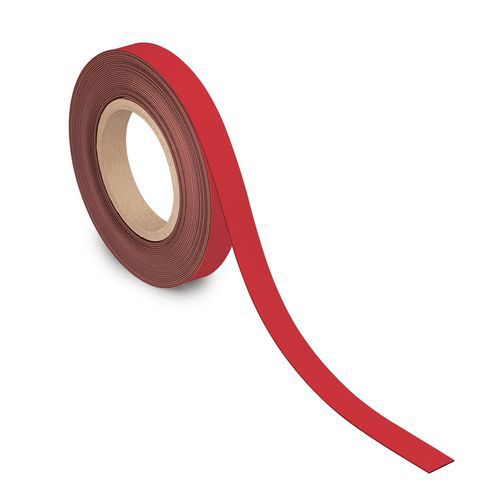 Nastro di segnalazione scrivibile magnetico 20mm-Rosso,