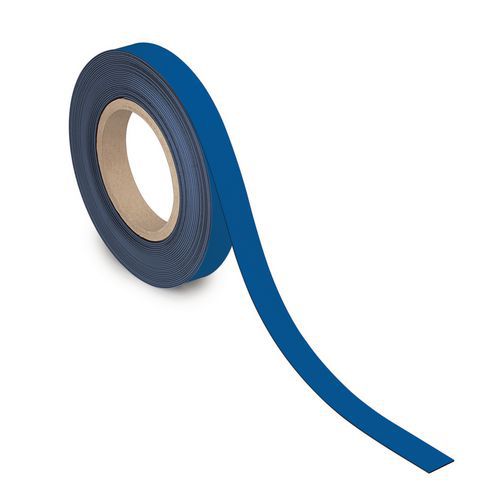 Nastro di segnalazione scrivibile magnetico 20mm-Blu,