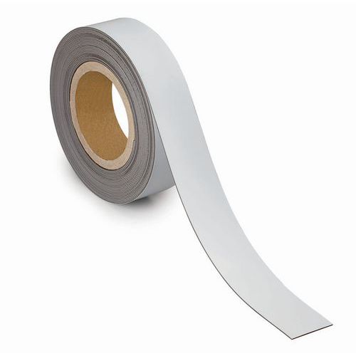 Nastro di segnalazione scrivibile magnetico 10m x 40mm x 1mm,