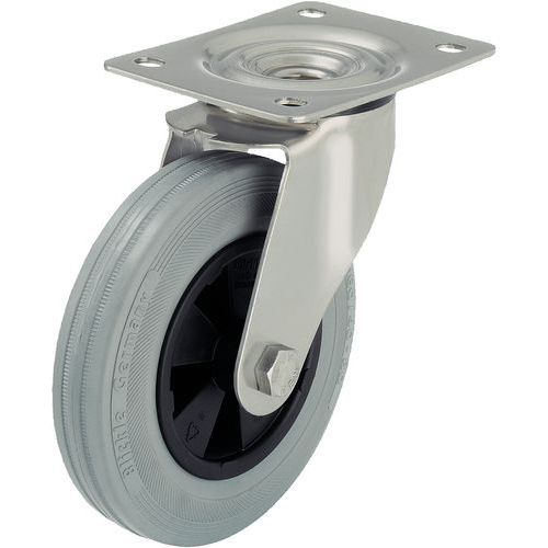 Rotaella Girevole Inox Diam 10 Diam 100Mm caucciù,