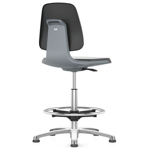 Sedia da officina Labsit Supertec alluminio - Antracite,
