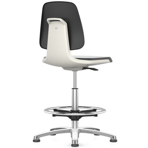Sedia da officina Labsit Supertec alluminio - Bianco,