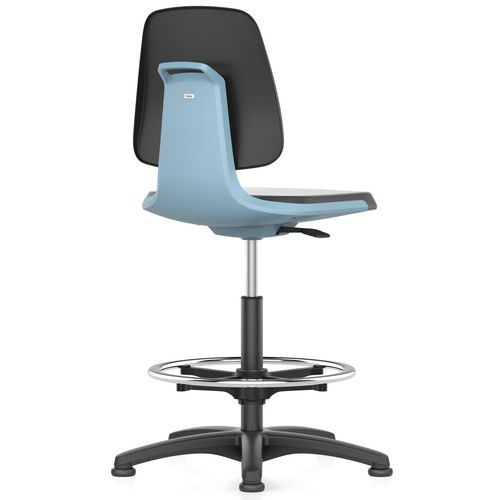 Sedia da officina Labsit poliuretano Flex 3D - Blu,