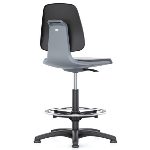 Sedia da officina Labsit similpelle Flex 3D - Antracite,