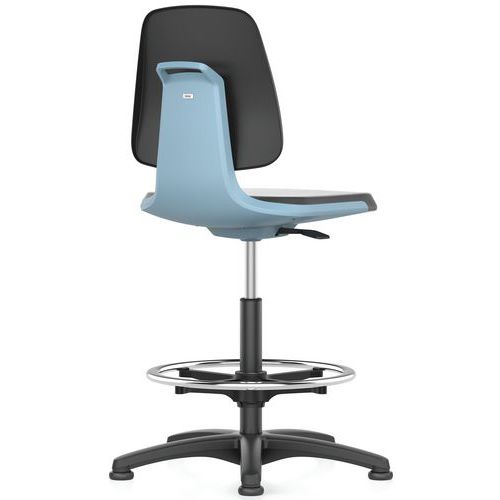Sedia da officina Labsit similpelle Flex 3D - Blu,