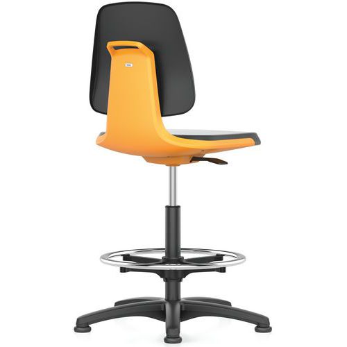 Sedia da officina Labsit similpelle Flex 3D - Arancione,