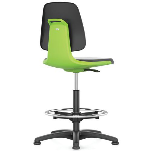 Sedia da officina Labsit similpelle Flex 3D - Verde,