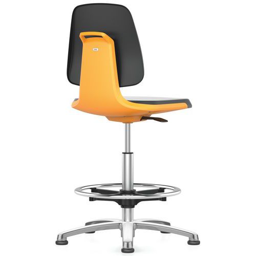 Sedia da officina Labsit similpelle alluminio - Arancione,