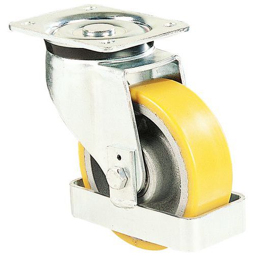 Rotella Girevole Portata=700Kg D=150 poliuretano,