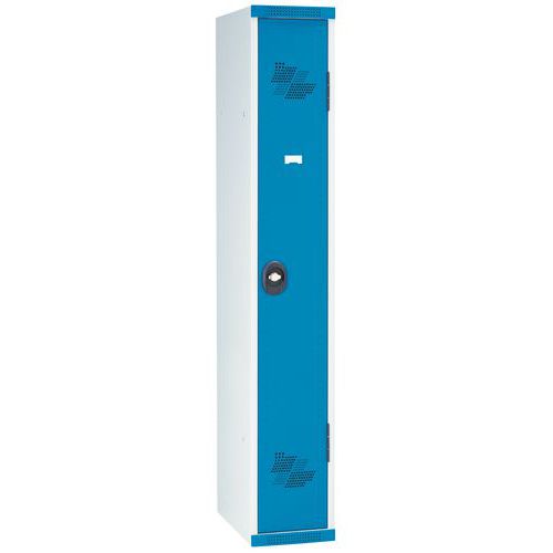 Armadietto 1 colonna/1 scomparto 1800x300x500 con lucchetto blu,