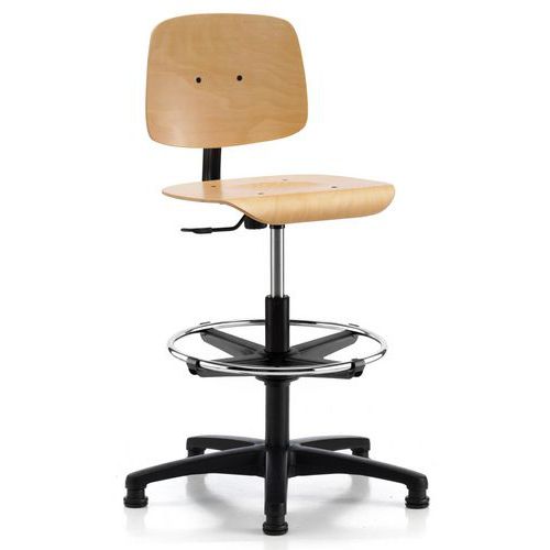 Sedia Da Officina Alta Tecnik H Min:55 Base:Pattini,