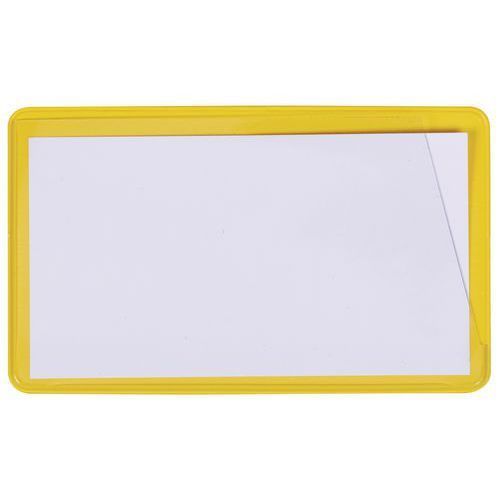 Portaetichette adesivo giallo 60x100 mm,