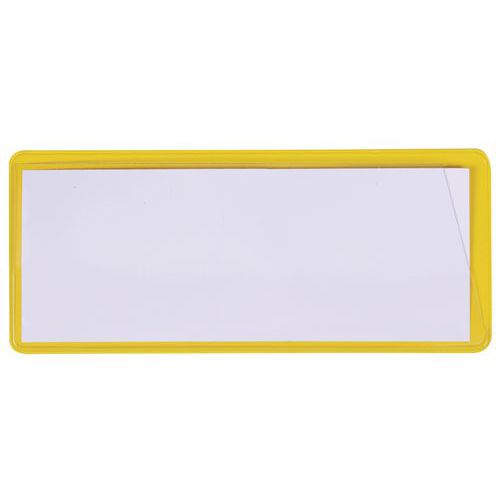Portaetichette adesivo giallo 60x140 mm,