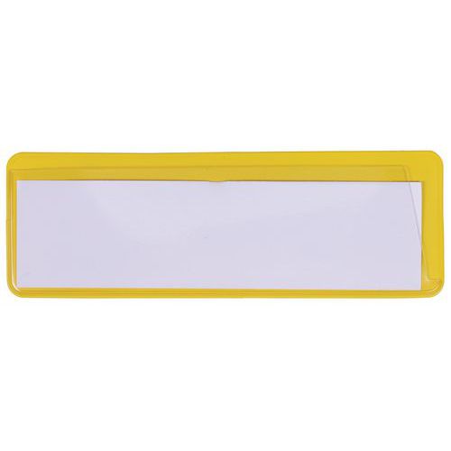 Portaetichette giallo 120 mm x 40 mm magnetico,