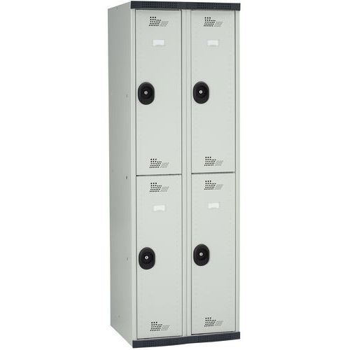 Armadietto monoblocco 2 col 2P H 1.800 x L 600 co P500-Grigi,